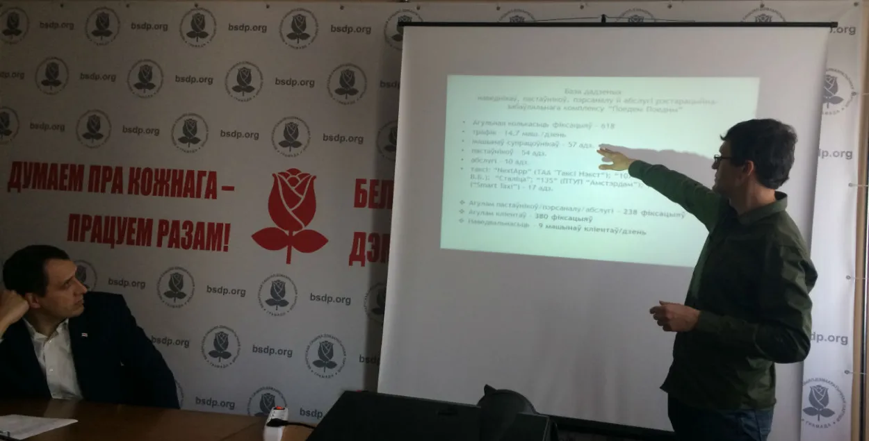 Во время презентации.