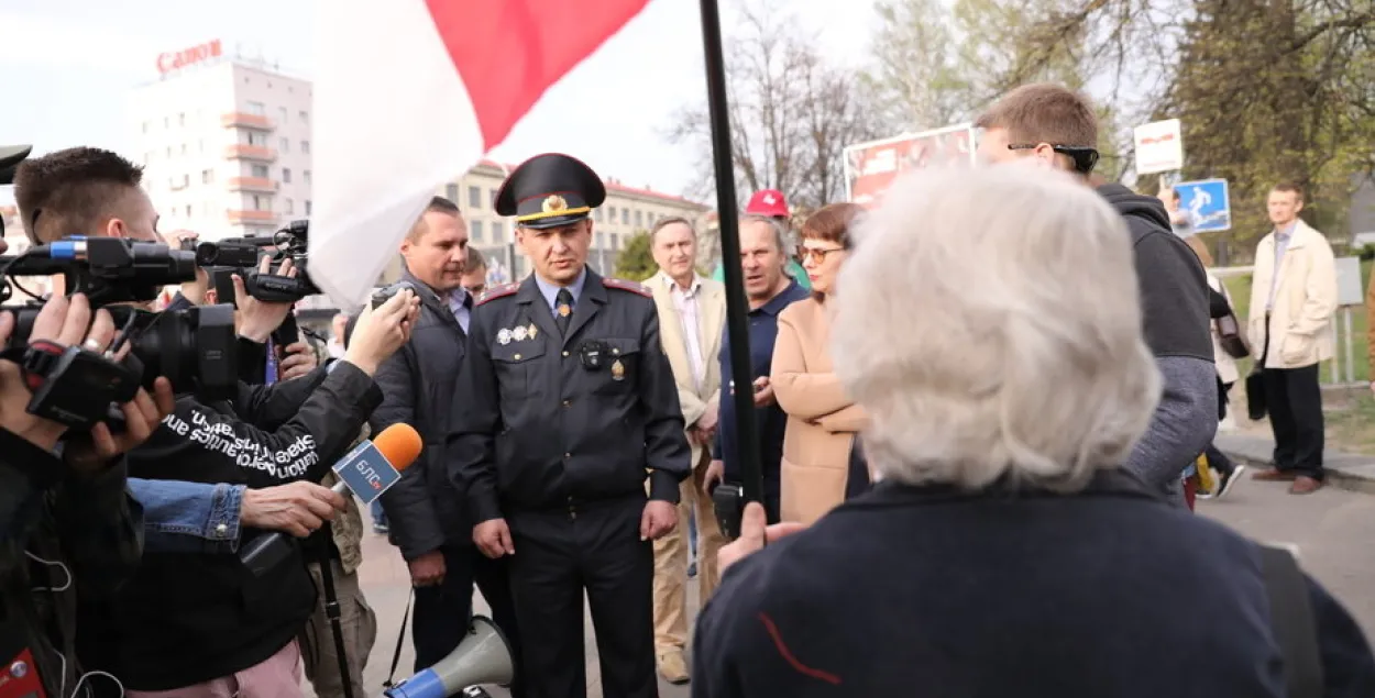 На адменены "Чарнобыльскі шлях" прыйшлі некалькі дзясяткаў чалавек