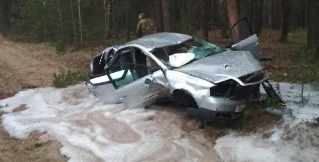 Пад Іванавам легкавік урэзаўся ў дрэва, загінулі два чалавекі