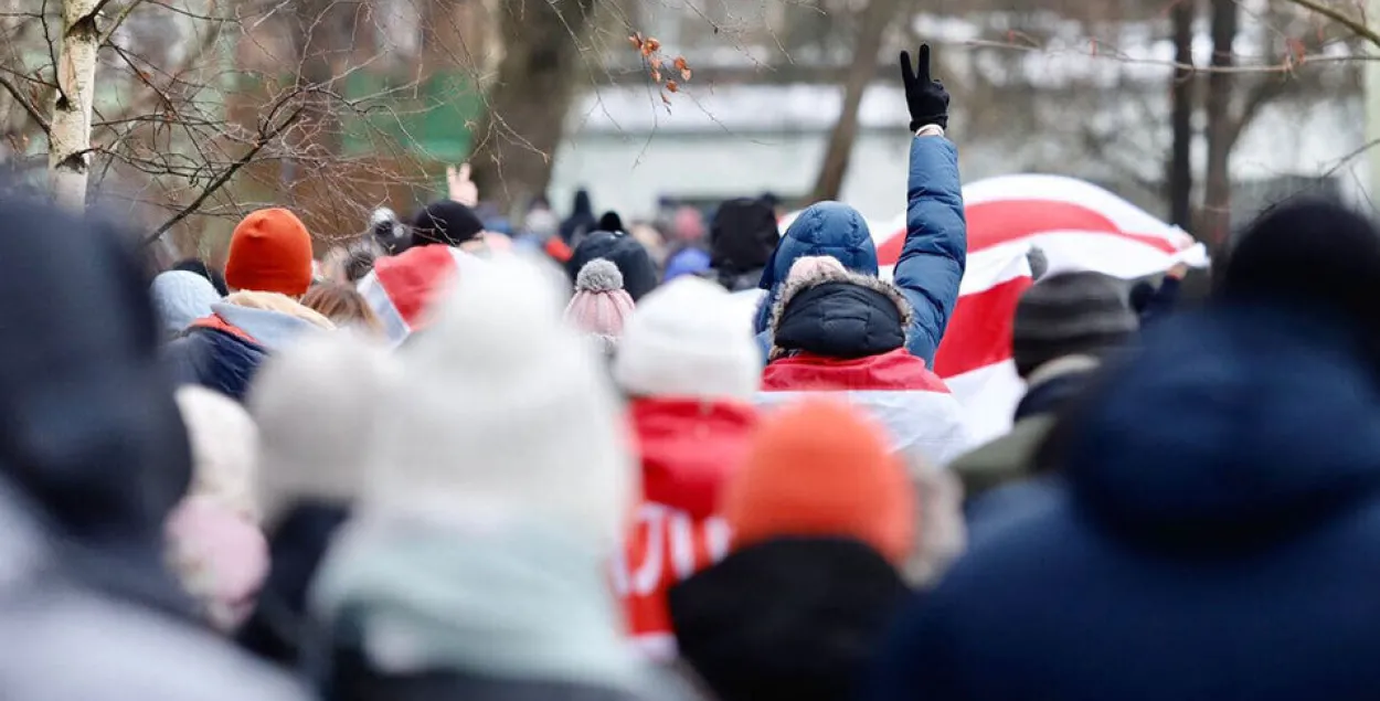 Адно з лакальных шэсцяў у Мінску 13 снежня / &quot;Наша ніва&quot;