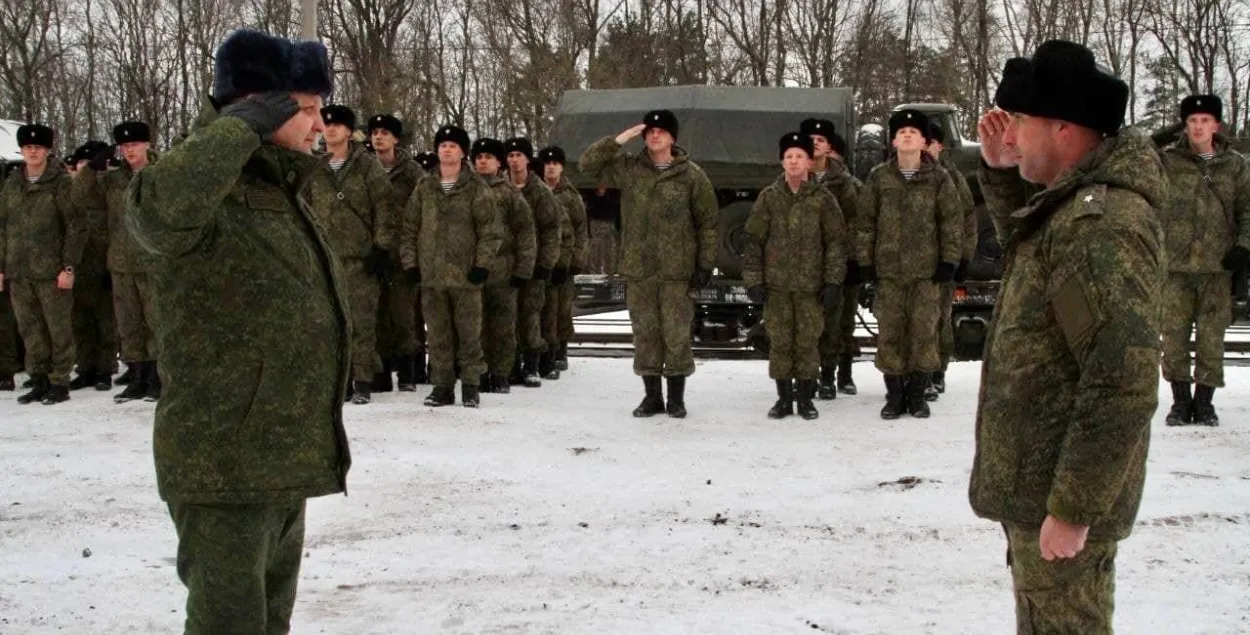 Сустрэча расійскіх вайскоўцаў, якія прыбываюць у Беларусь&nbsp;/&nbsp;@modmilby