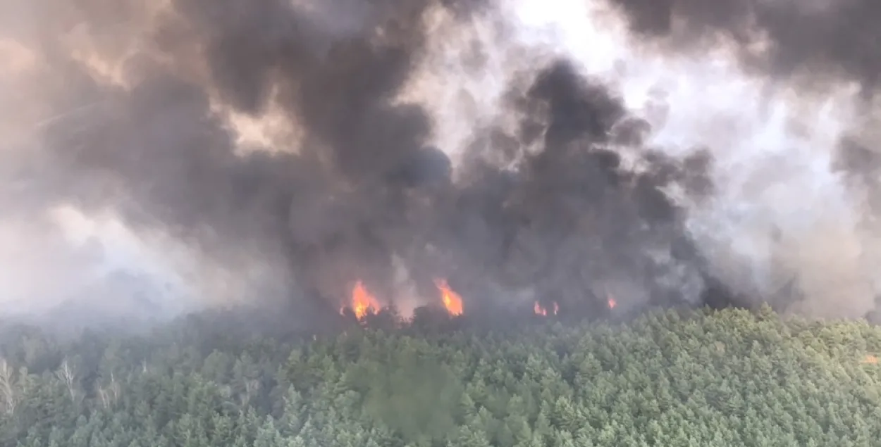 За мінулыя суткі ліквідаваныя пажары на плошчы амаль 100 гектараў