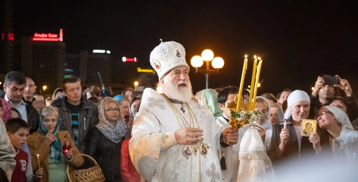 Велікодная ўсяночная ў Свята-Духавым саборы ў Мінску 