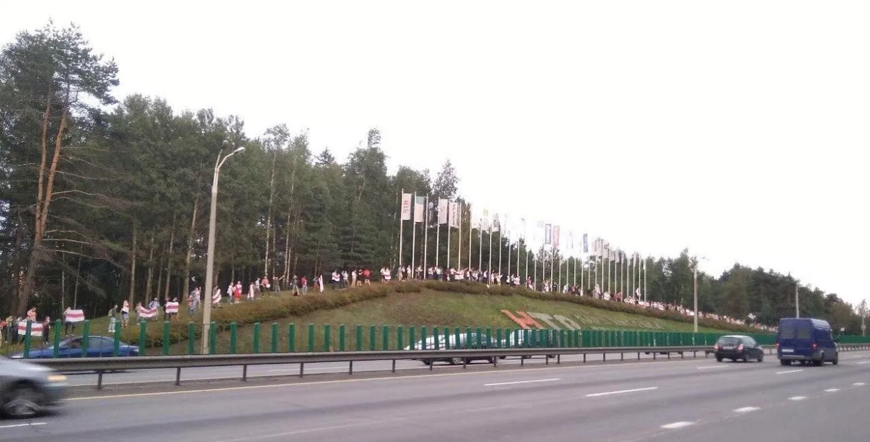 Цепь солидарности около ПВТ / Еврорадио