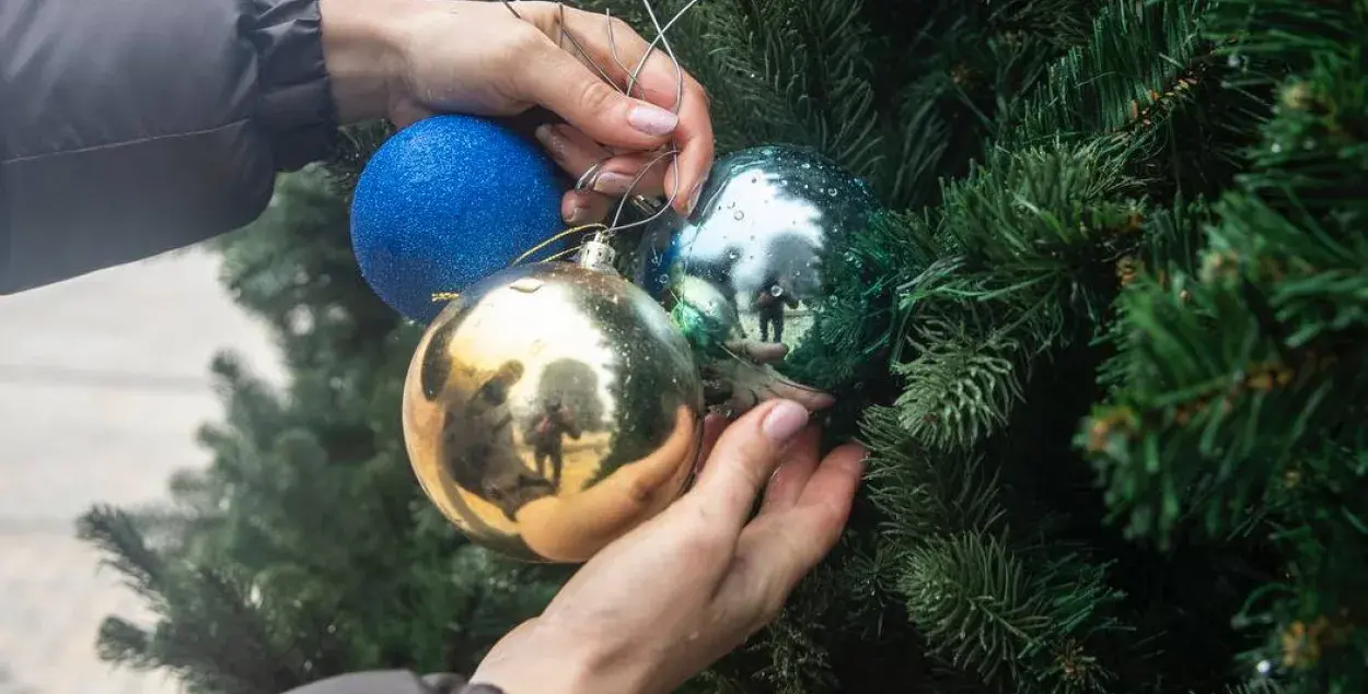 Навагодняя яліна ў Кіеве / фота Кіеўскай гарадской рады
