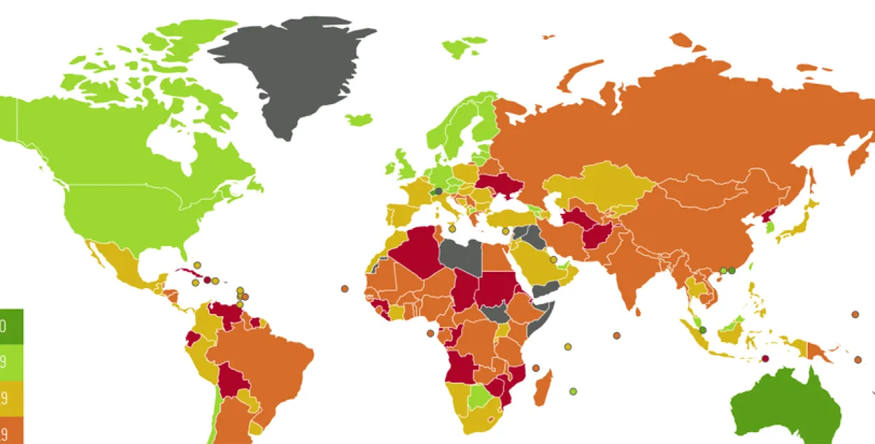Беларусь паднялася ў рэйтынгу эканамічных свабод на 53 пазіцыі