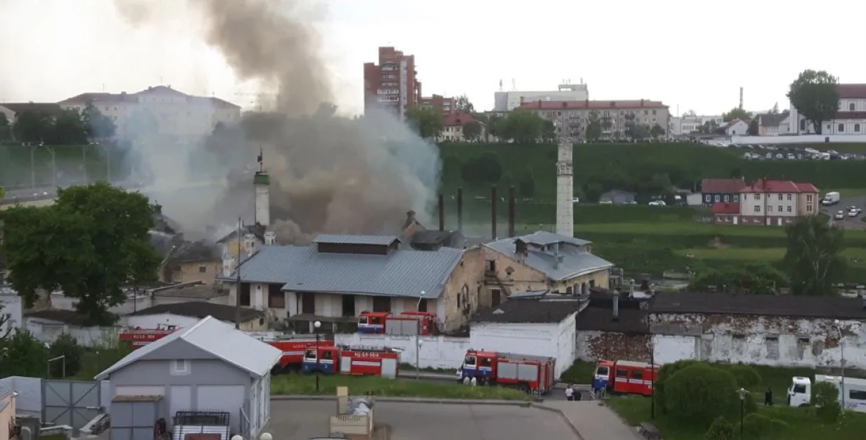 У Гродне гарэў былы палац Сапегаў, помнік архітэктуры XIX стагоддзя