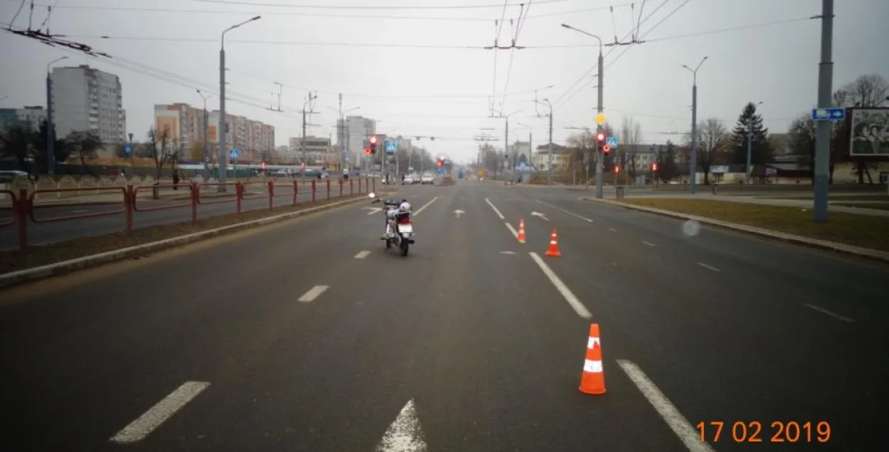 У Гродне адбылося першае сёлета ДТЗ з удзелам мапедыста