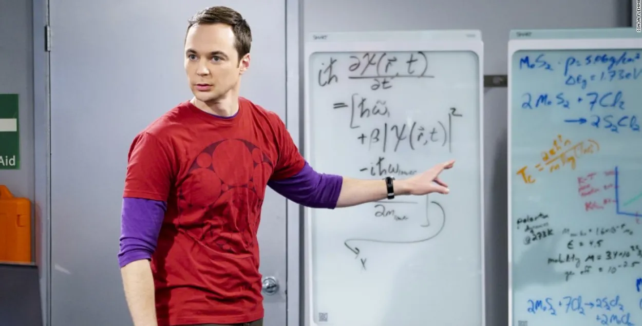 Шэлдан Купер выкладае, не задумваючыся пра грошы. Кадр з серыяла &quot;Big Bang Theory&quot;.