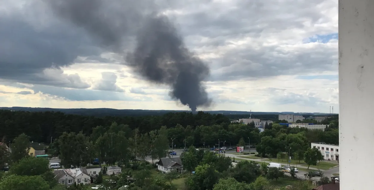 Пад Гроднам гарэў завод па перапрацоўцы шын