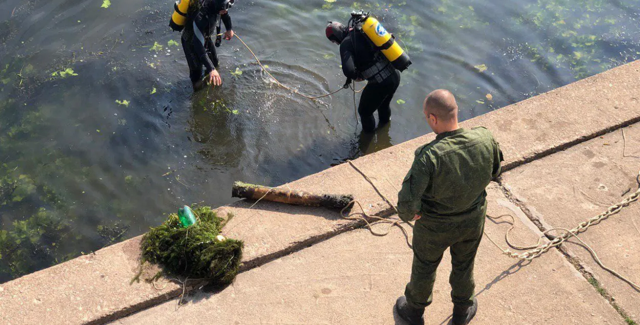 Нямецкія снарады часоў вайны дасталі з ракі ў Гомелі (фота, відэа)