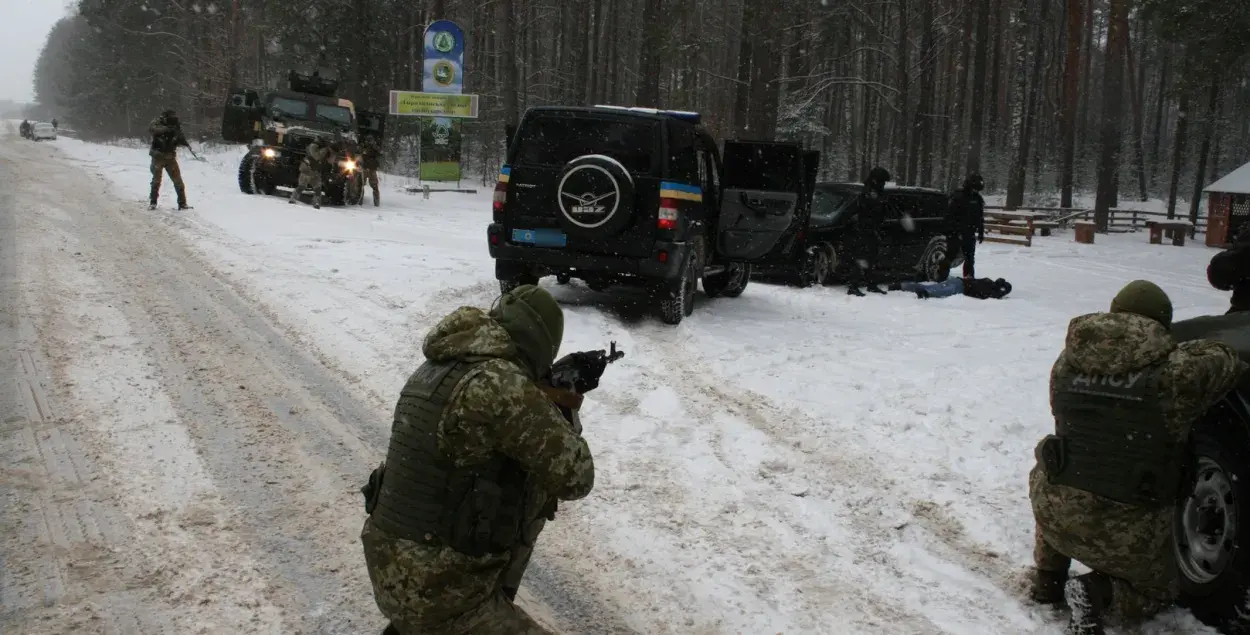 Каля мяжы з Беларуссю адбыліся антытэрарыстычныя вучэнні ўкраінцаў