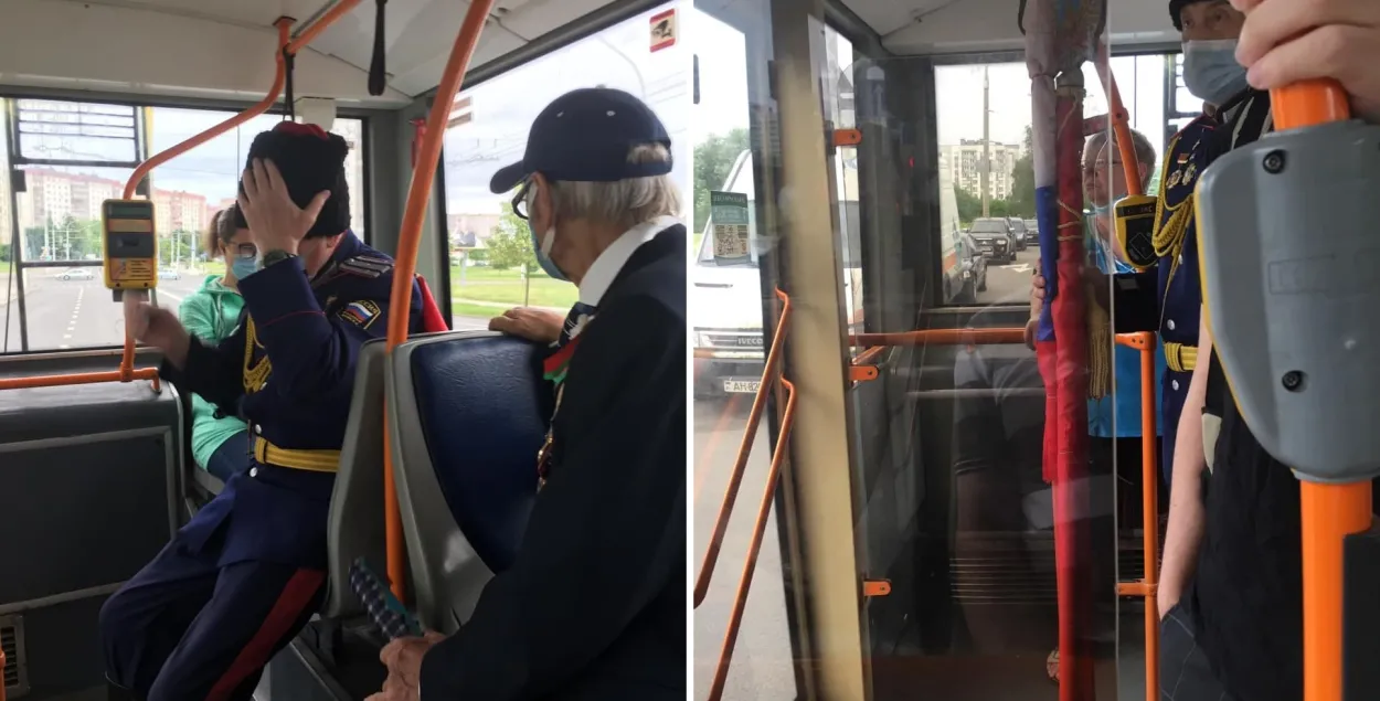 У мінскім аўтобусе заўважылі незвычайных "ветэранаў"