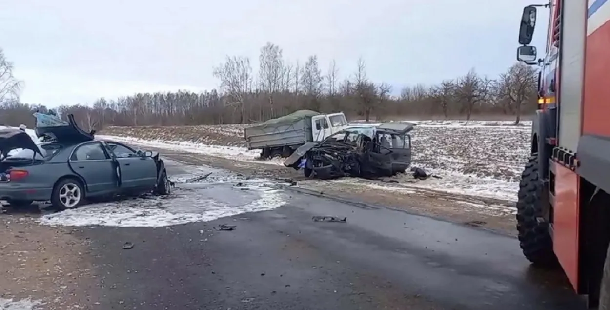 У Аршанскім раёне ў лабавым сутыкненні легкавікоў загінулі два кіроўцы