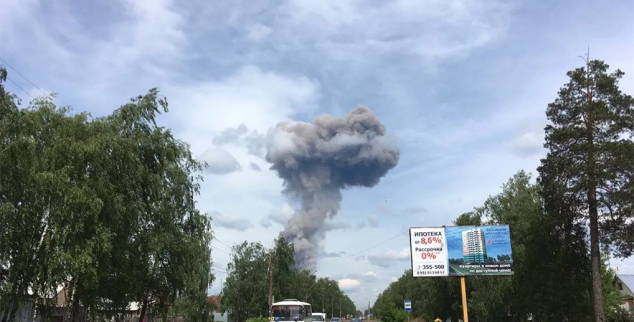 У расійскім Дзяржынску адбыліся выбухі на абаронным заводзе