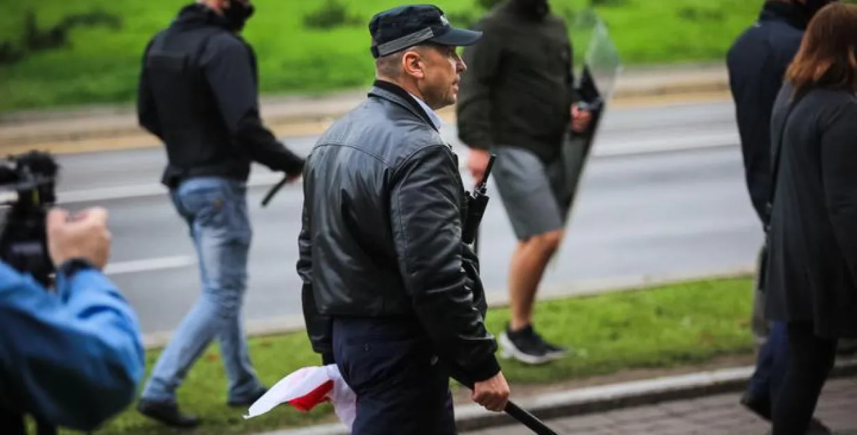 Mikalai Karpenkau with a rubber truncheon / TUT.by​