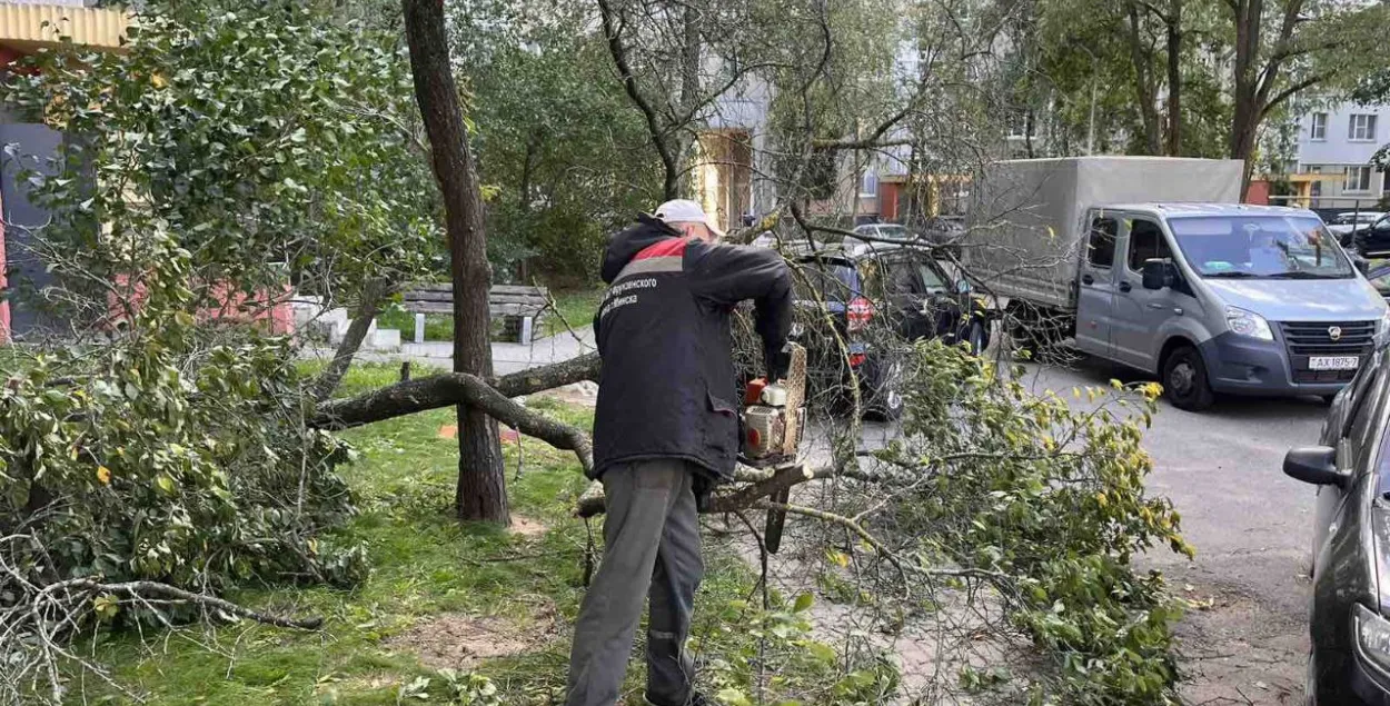 Ліквідацыя наступстваў стыхіі ў Мінску