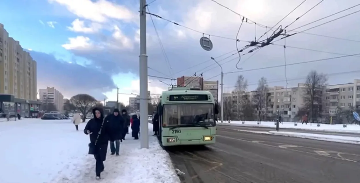 У Мінску спыняліся тралейбусы (ілюстрацыйнае фота)