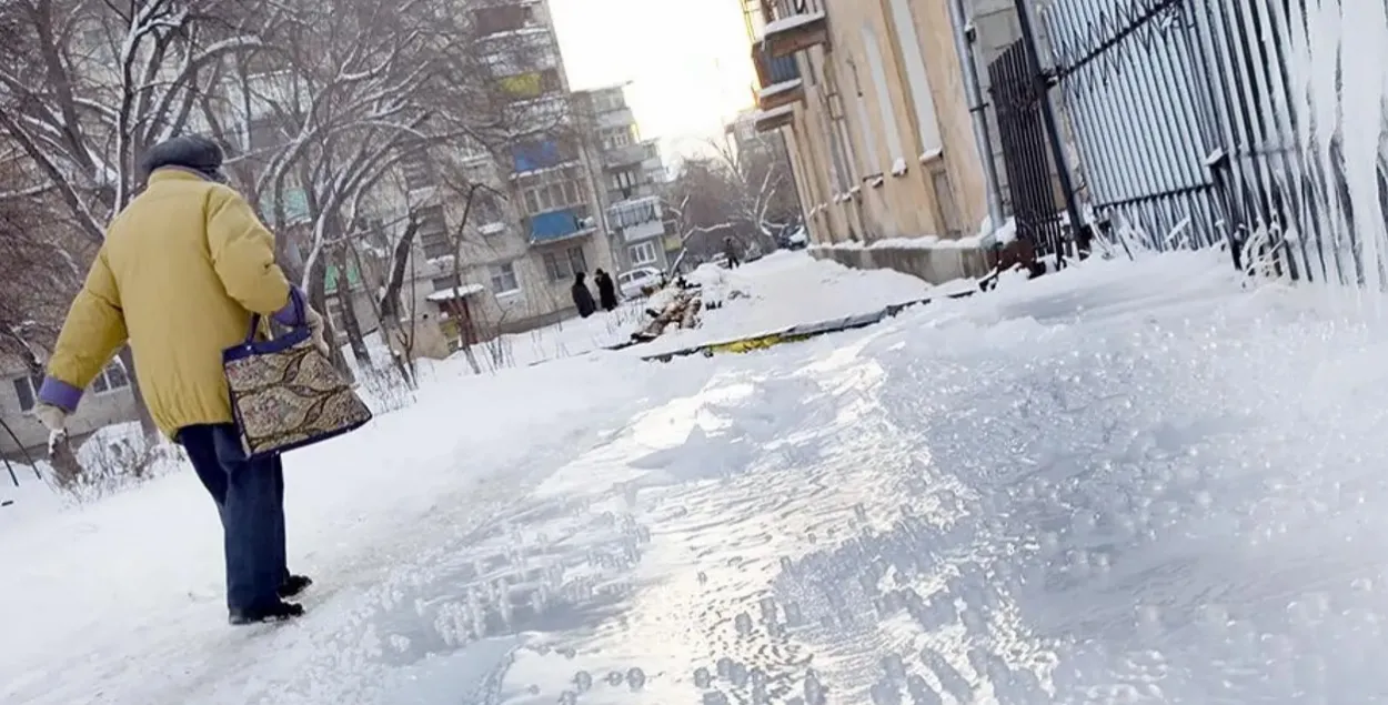 Жанчына атрымала траўму ў галалёд (ілюстрацыйнае фота)
