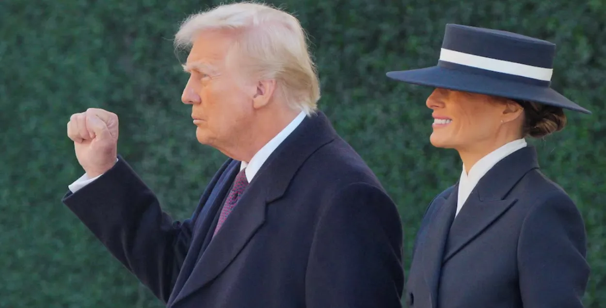 Дональд Трамп с женой Меланией
