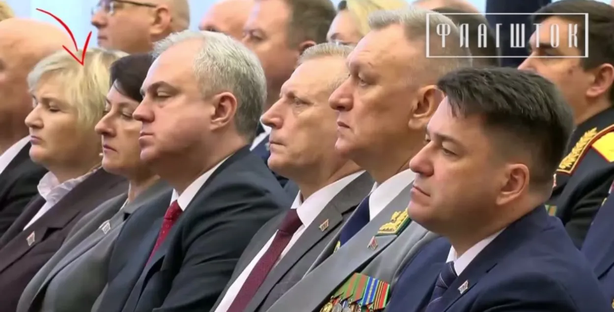 Алена Клічкоўская заснула на інаўгурацыі

