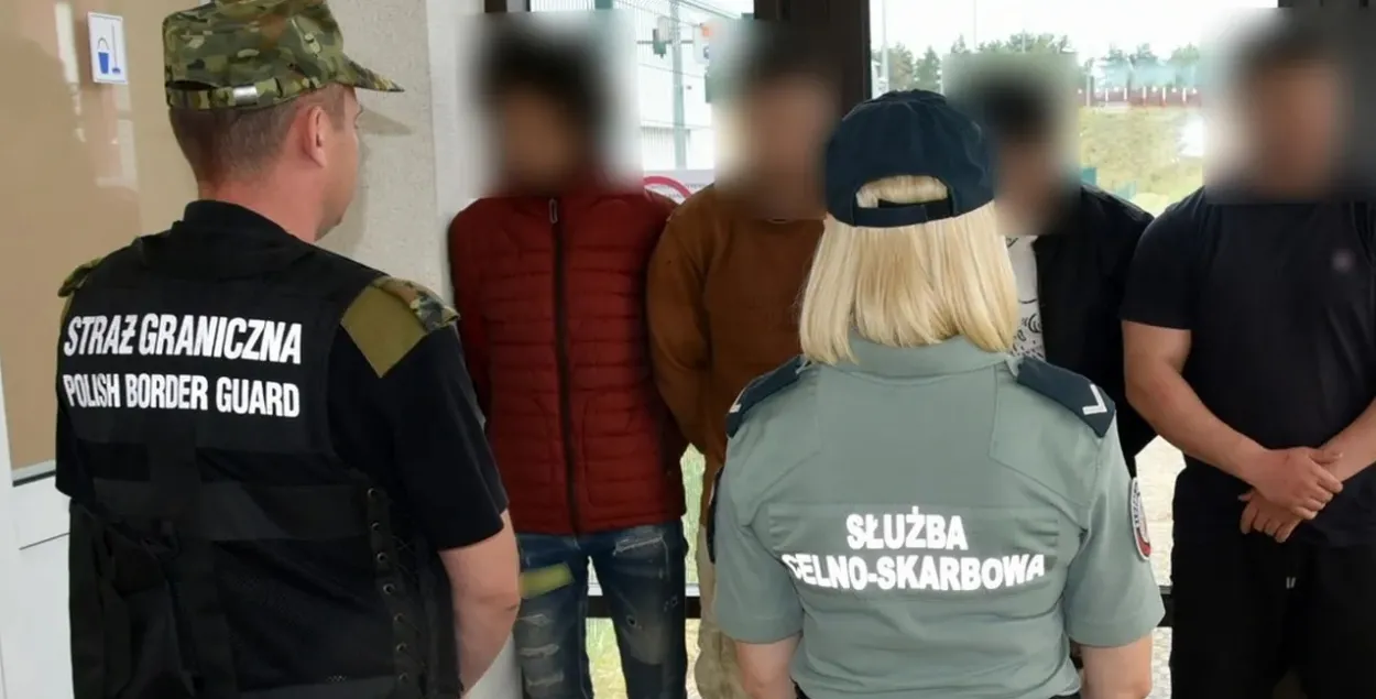 Затрыманыя ў Польшчы мігранты, ілюстрацыйнае фота
