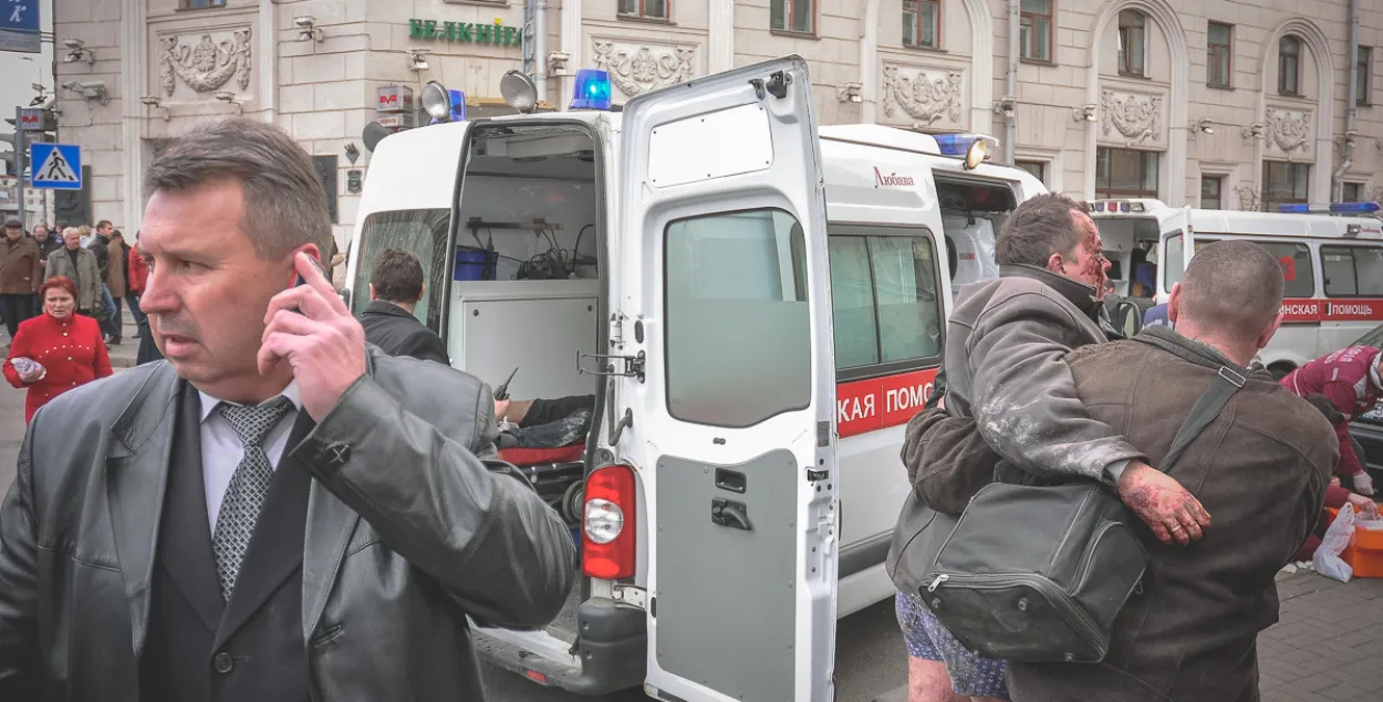 После взрыва в минском метро
