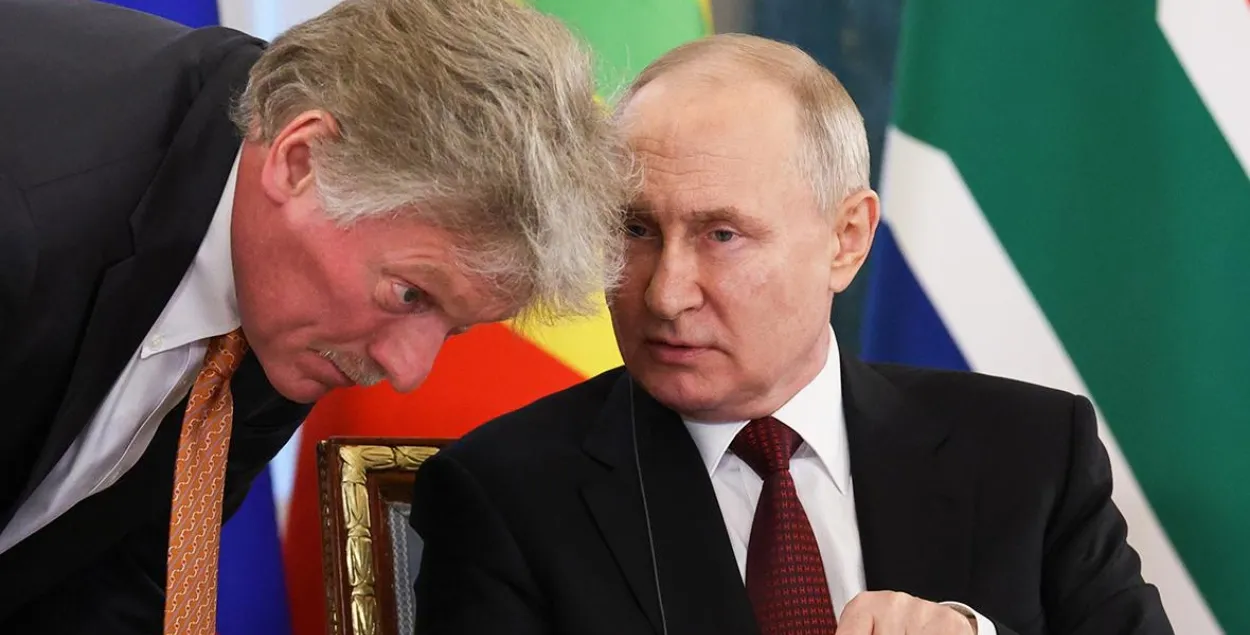 Дзмітрый Пяскоў і Уладзімір Пуцін
