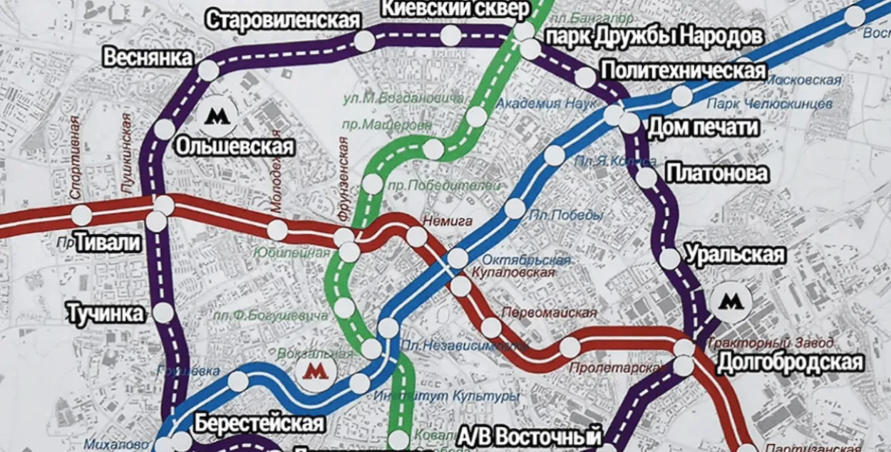 Схема кольцевой линии метро
