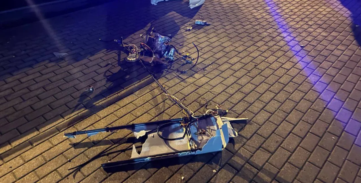 Дрон, сбитый в Минске
