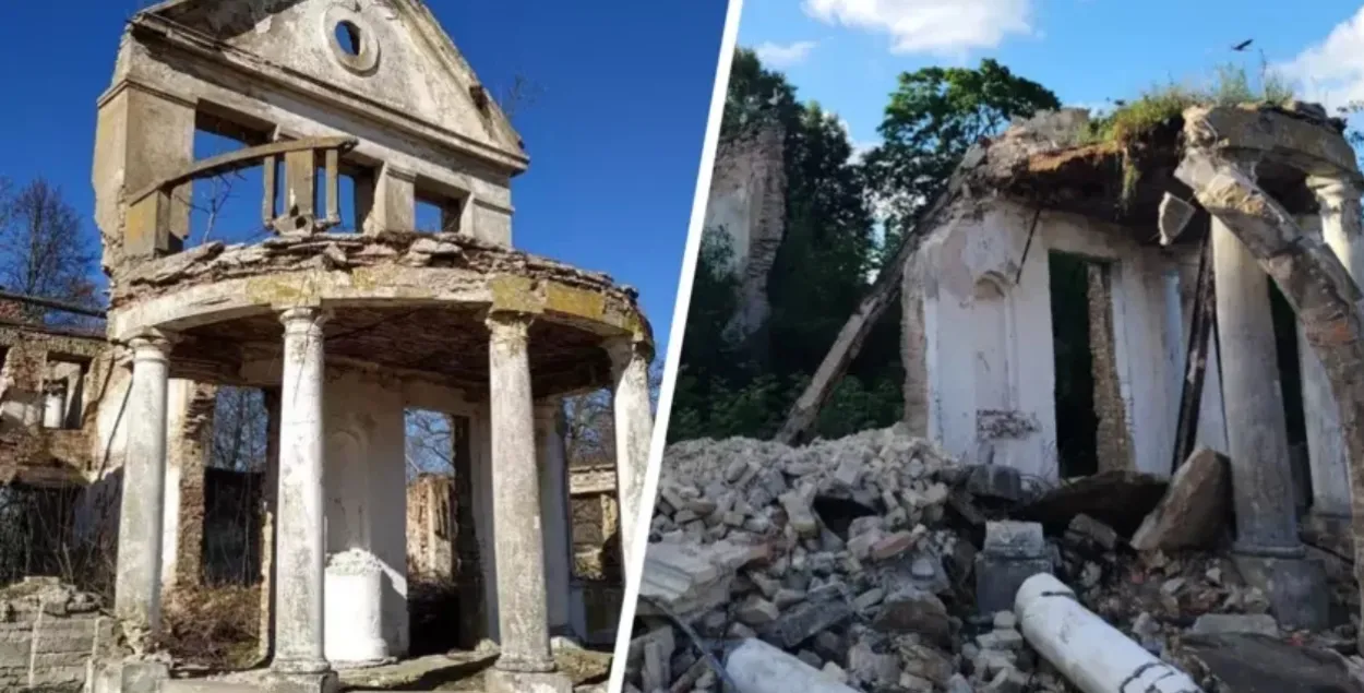 Руіны сядзібы ў Дзікушках
