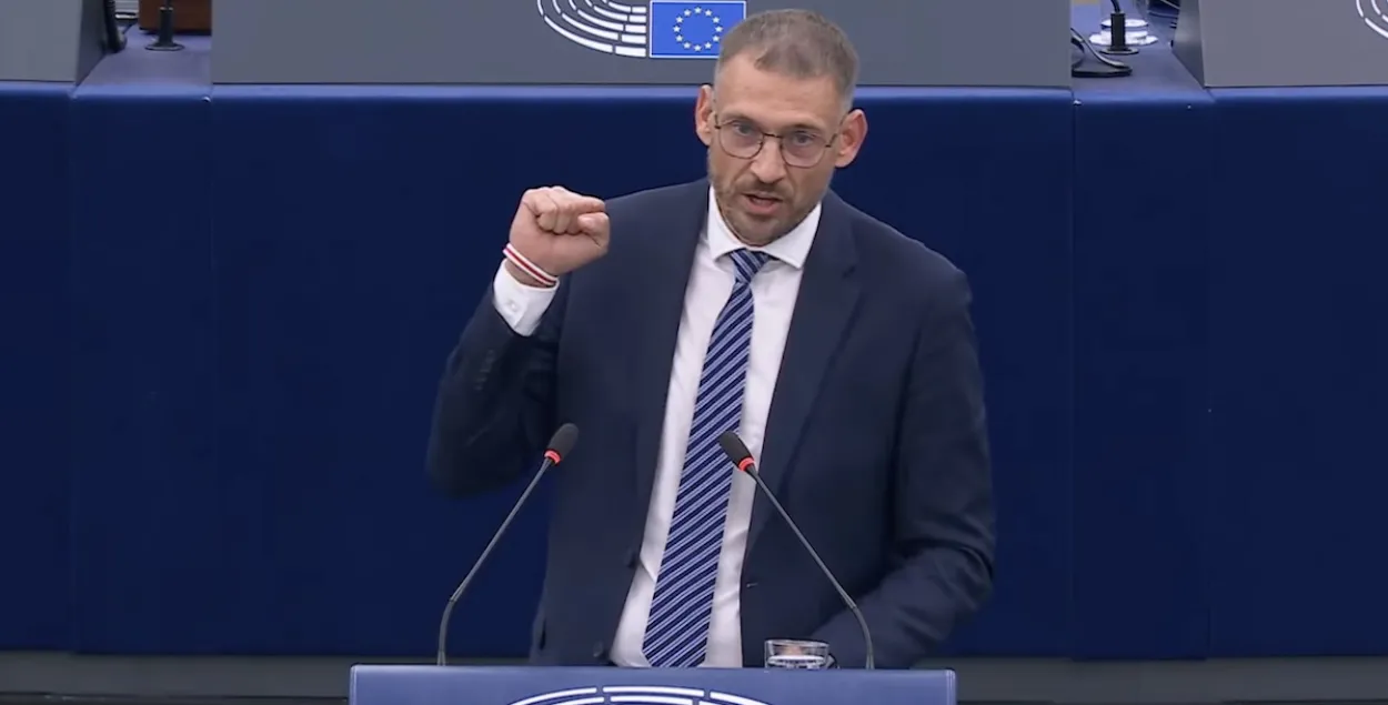 Сергей Тихановский в Европарламенте
