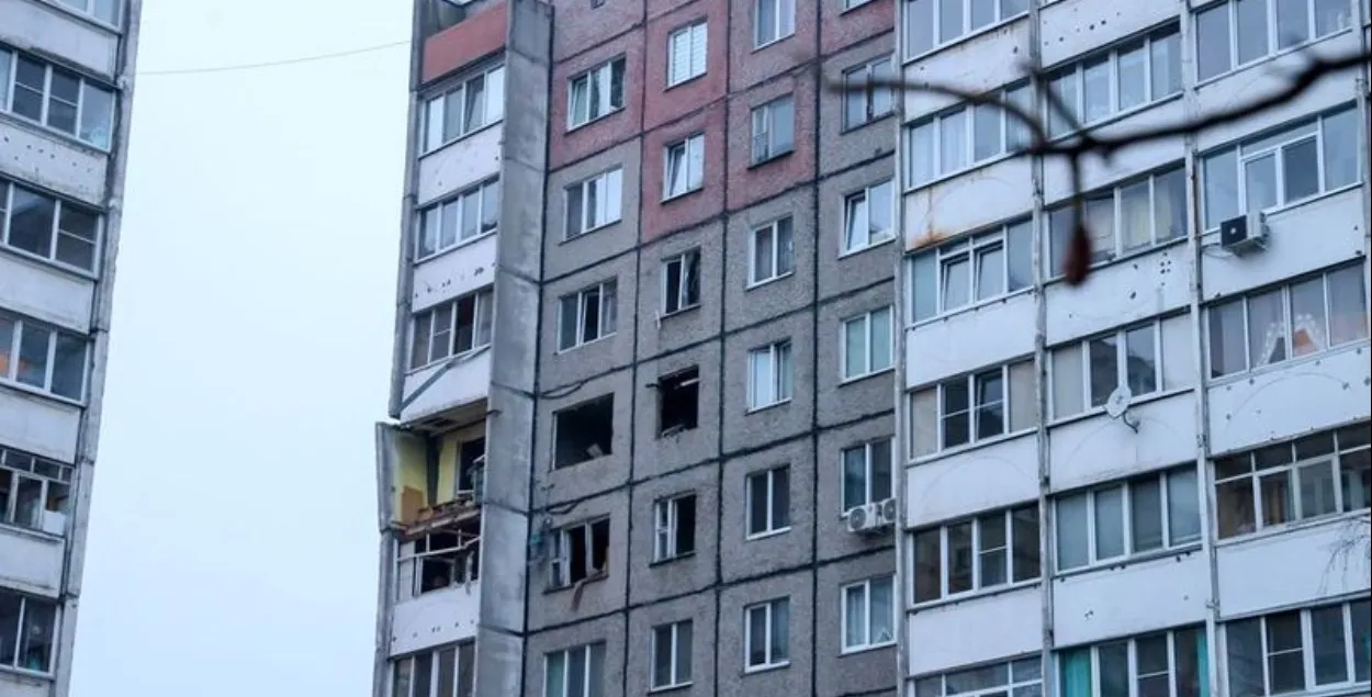 Гомельский дом, где произошел взрыв
