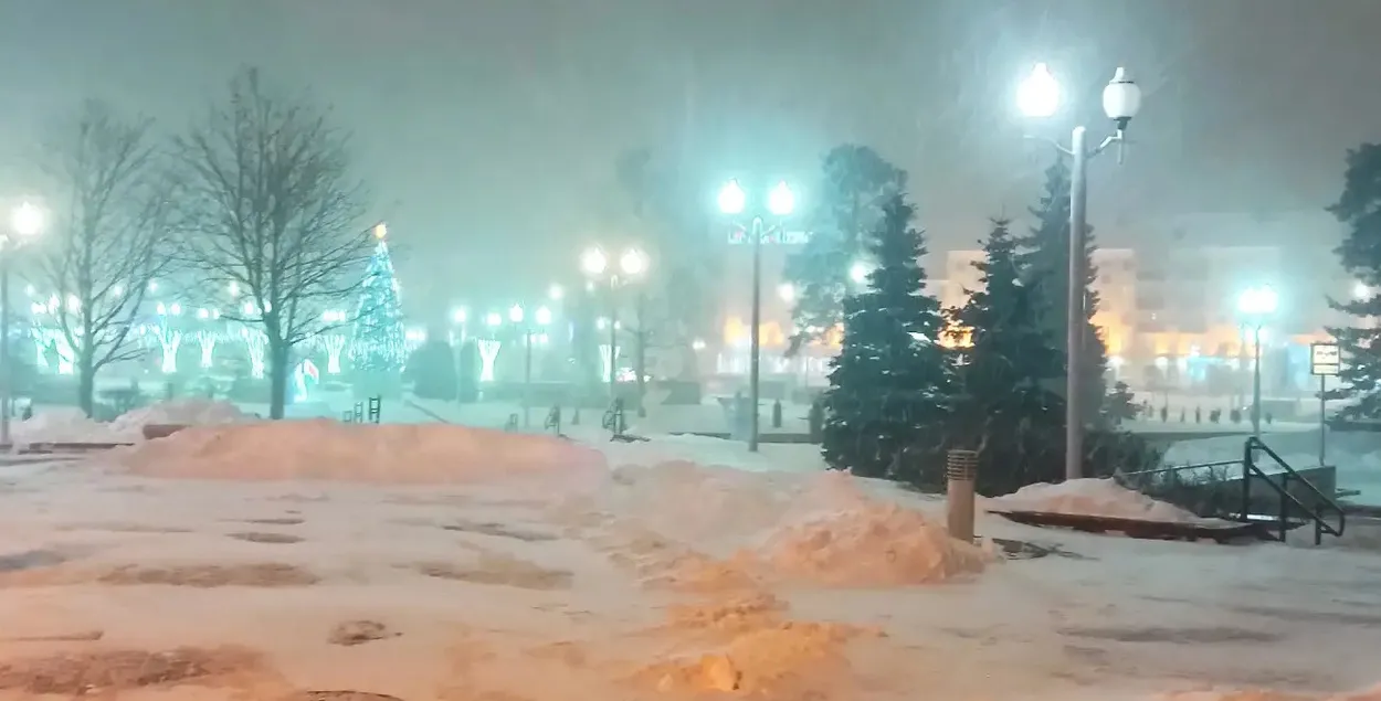 Беларусь опять завалило снегом
