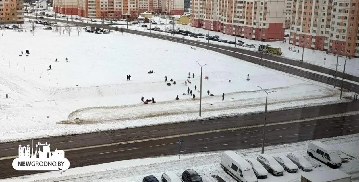 Снежная горка в Гродно
