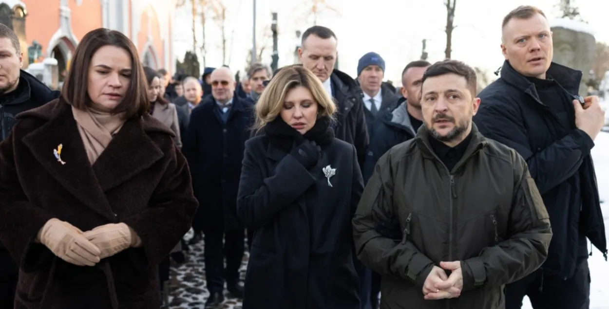Светлана Ціханоўская і Уладзімір Зяленскі
