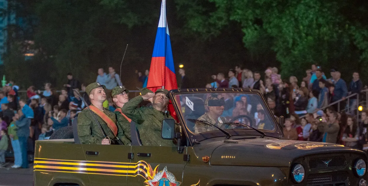 Российские военные на параде в Минске
