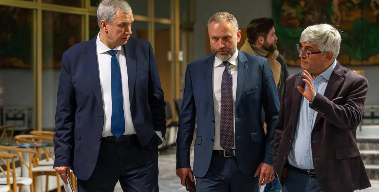 Павел Латушко и руководство Белостока
