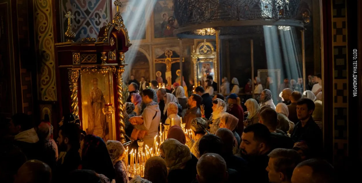 Вербное воскресенье в храме Киева
