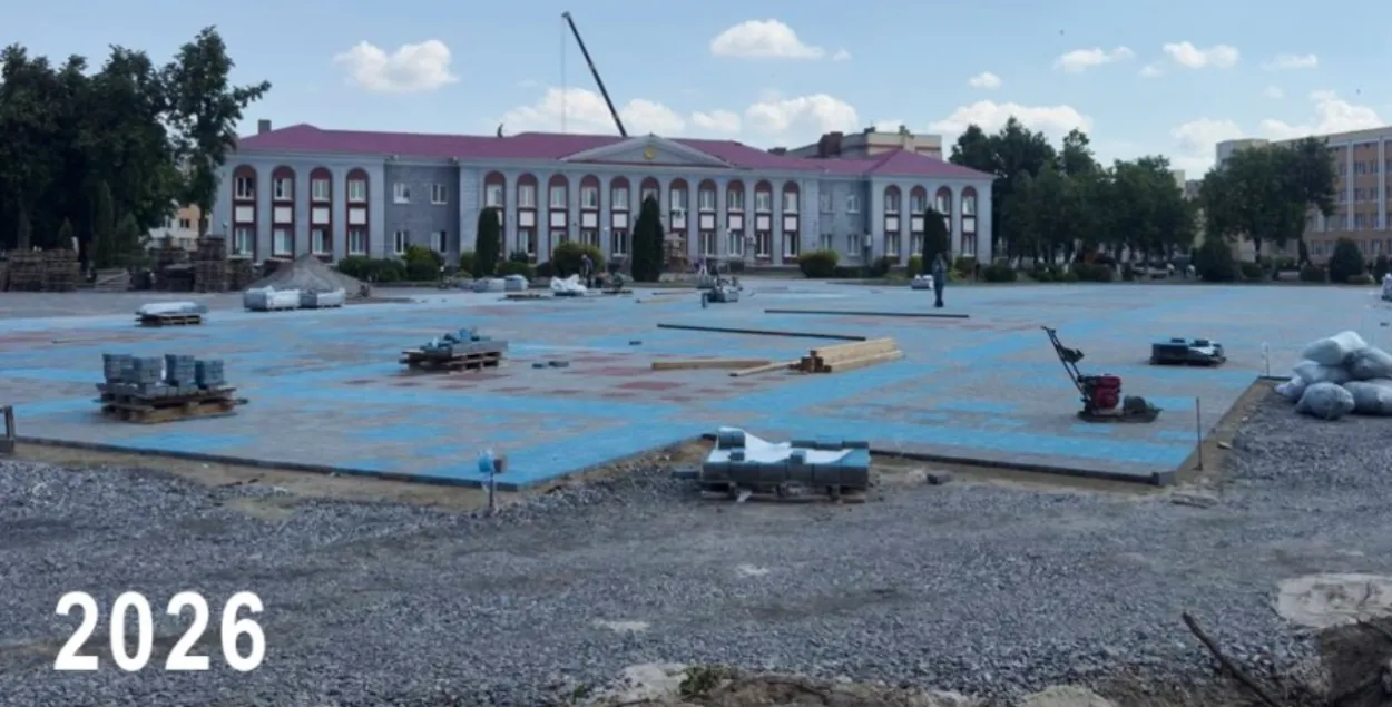 Площадь Ленина в Калинковичах
