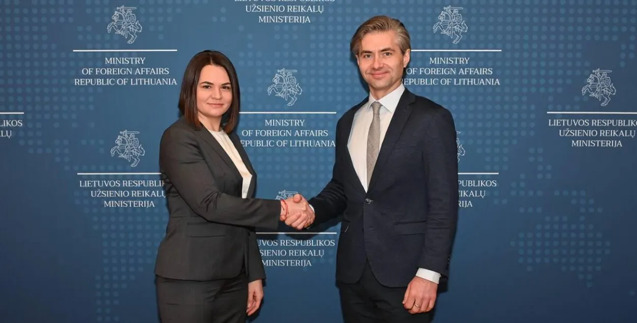 Светлана Тихановская и Кястутис Будрис
