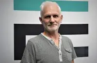 Алесь Беляцкий в студии Еврорадио
