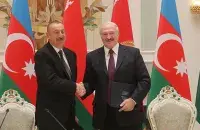 Azerbaijan President Ilham Aliyev and Belarus President Aliaksandr Lukashenka. Photo: president.gov.by