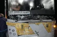 Автобус сбил лося под Барановичами / nashkraj.by
