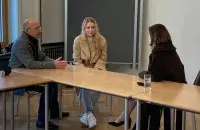 Муж и дочь Натальи Херше на встрече с Тихановской​&nbsp;/ @tsikhanouskaya