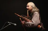 Musician Yarash Malisheuski with a pipe / facebook.com/katia.astrouna
