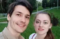 Палітвязень Ціхан Осіпаў з жонкай Вольгай / Twitter