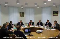 Belarusian and Ukrainian border control officials meeting in Brest region on 23 October 2018. Photo: gpk.gov.by