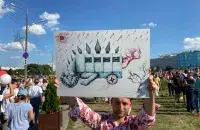 Мирный митинг на проспекте Победителей в Минске 16 августа 2020 года / Еврорадио