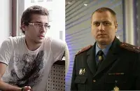 Блогер Антон Мотолько и пресс-секретарь МВД Константин Шалькевич​